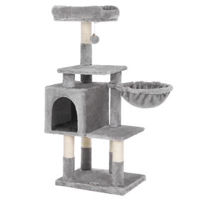 Contemporary Songmics Cat Tree Accessories Modern Looking Multilevel 110 Cm Tall