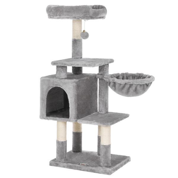 Contemporary Songmics Cat Tree Accessories Modern Looking Multilevel 110 Cm Tall