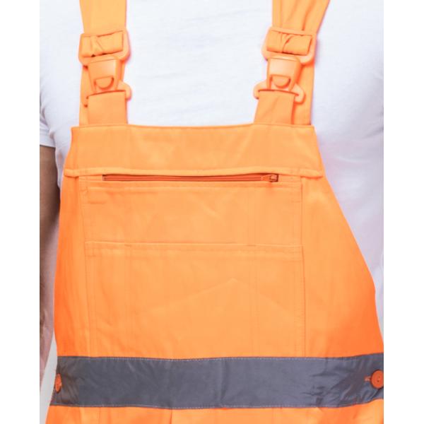 80% Polyester 20% Cotton Heavy Duty Work Suit Orange Hi Vis Overalls Multi Pockets