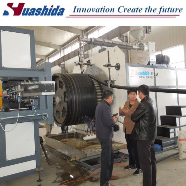ISO9001:2008 Certified HDPE Double Wall Corrugated Pipe Production Line with Single-Screw Extruder and 6m/Min Max Speed