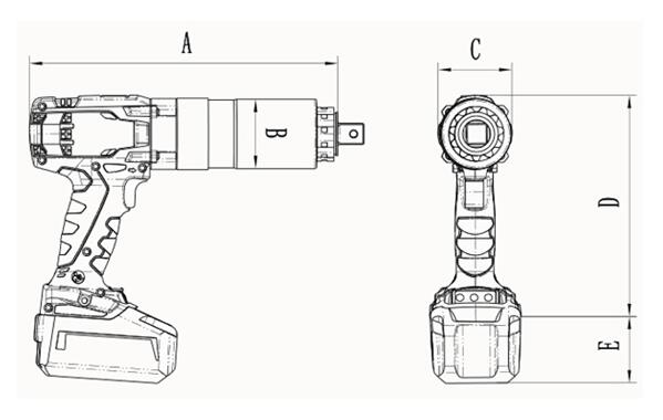 20V 650N.M Electric Impact Wrench Big Torque Automotive Tire Tools ISO10664