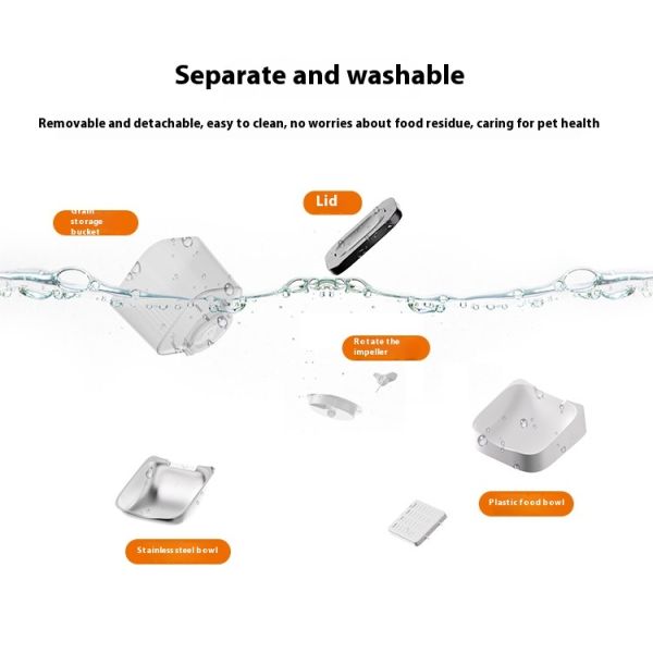 APP/Video Eco-Friendly Intelligent Pet Feeding Machine 4L Capacity Automatic Square IPX5 Waterproof Time Setting Cat/Dog Bowl