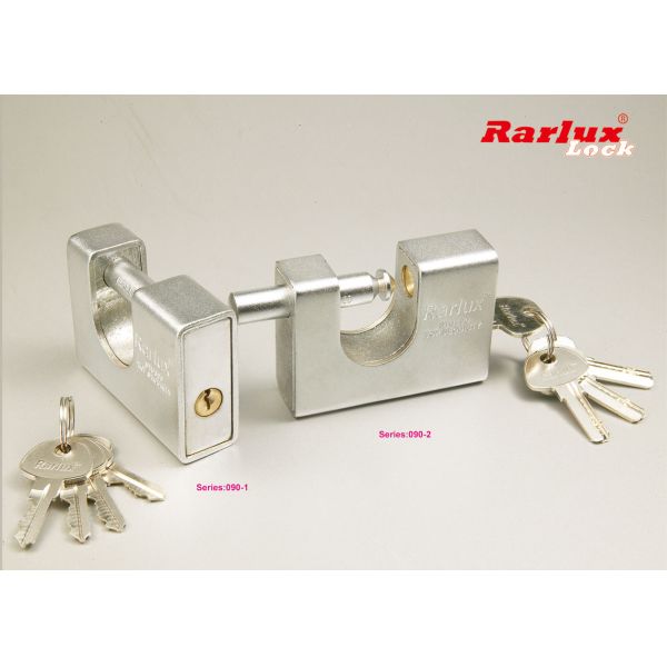 Rarlux Stainless Steel Cover Iron Padlock High Security Chrome-plated Heavy Duty Rectangular Padlock