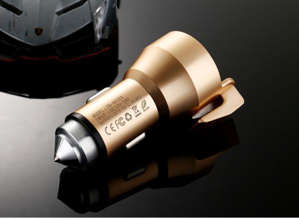 PC + Aluminium 2 USB 3.4A Quick Charge Car Charger For IPhone And Samsung