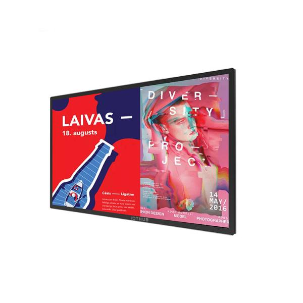 Outdoor / Indoor Front Service Lcd Advertising Screen Wall Mount Installation