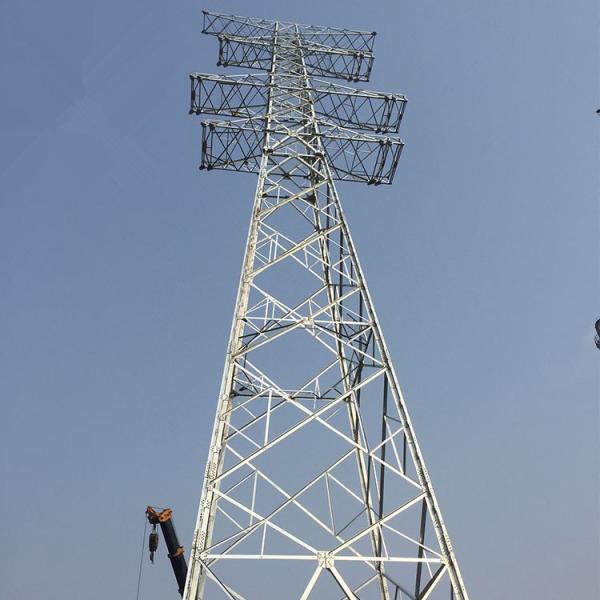 Linha de transmissão galvanizada torre da estrutura do mergulho quente Q345B Q235B