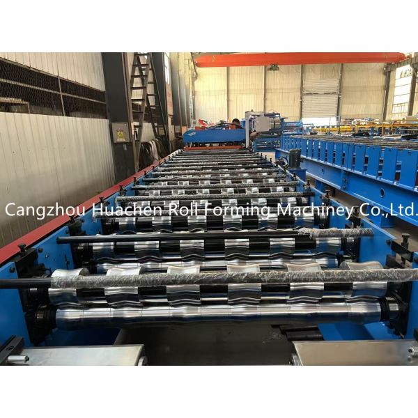 4 KW Hydraulic Cutter Glazed Tile Roll Forming Machine with 1200mm Coil Width and 12 Stations Roller