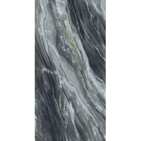Modern 60X120 Ceramic Flooring Dark Marble Pattern Faux Porcelain Floor Tiles Black Firebrick Design