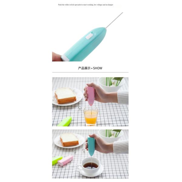 Functional Silver Milk Frother Jugs Hand Kitchen Whisk Mixer for Milk Shake