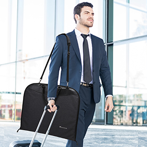 Business Garment Bag Cover For Suits Dresses Clothing Foldable Pockets, Carry On Garment Bag, Moving Bags
