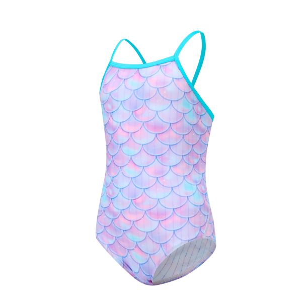 UPF30 Breathable Off the Shoulder Girls Swimwear One Piece Swimsuit for Summer Beach