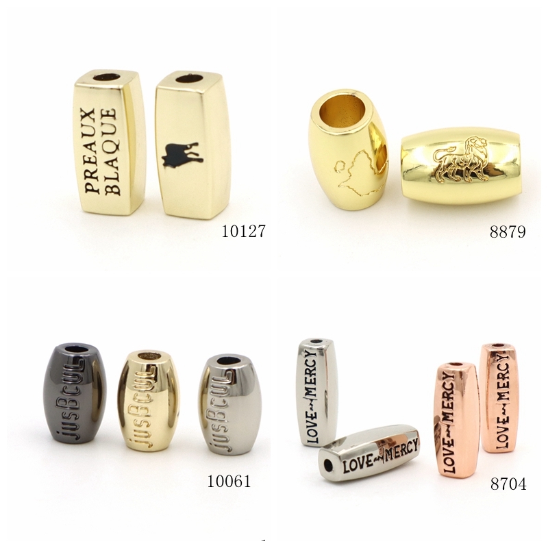 Custom Logo 11*16mm 3.6g Zinc Alloy Beads for Jewelry and Bracelet Making