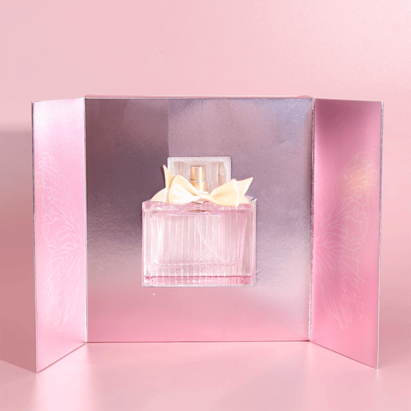 Luxury Gold Foil Stamped Butterfly Wing Design Perfume Gift Box with Eco-Friendly Cardboard