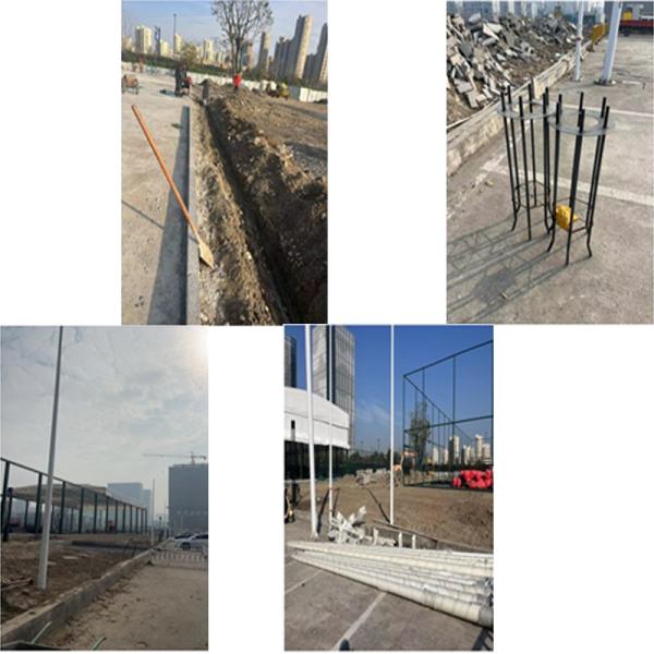 solar street lamp pole 3-12 meters single/double arm for outdoor lighting solutions