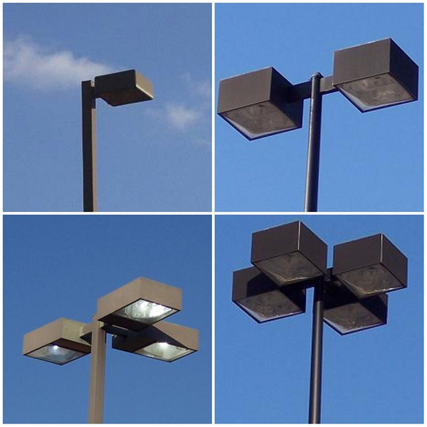 17m Galvanized Painted 400W Round Solar Philippines Street Lighting Poles Price For Road / Highway