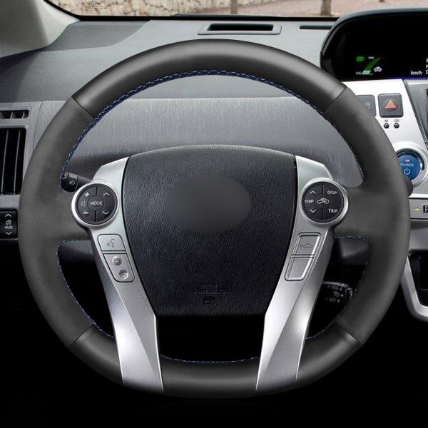 Pink Artificial Leather Sew Steering Wheel Cover for Toyota Prius 2004 2005 2006 2007 2008 2009 2010 2011 2012 2013 2014 2015