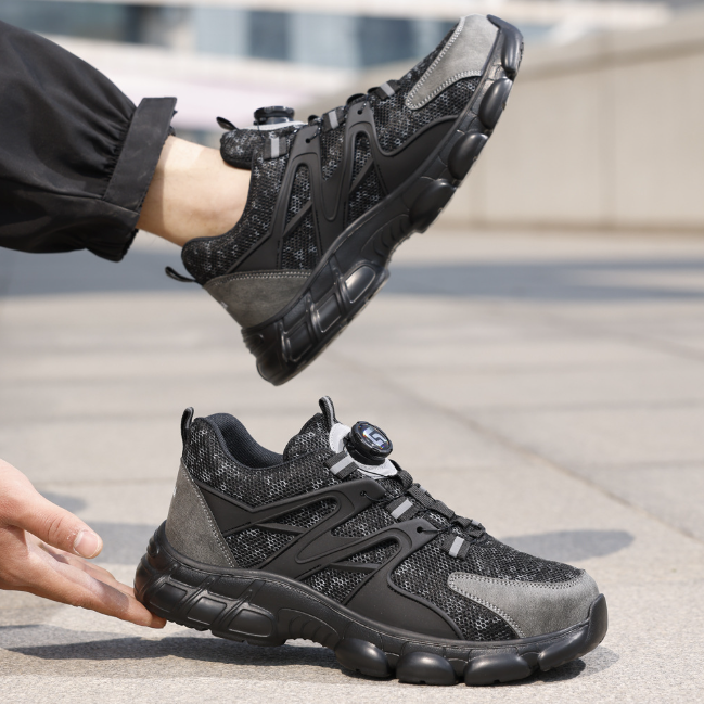 Men's Safety Work Shoes with Steel Toe Breathable Puncture-Resistant Lightweight Protective Shoes