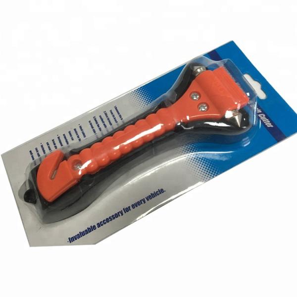 Car Emergency Tool Double Steel-Tipped Window Breaker and Safety Hammer for Red Vehicles