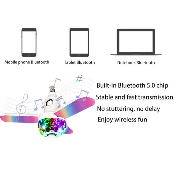 Электрическая лампочка A2DP 5,0 Bluetooth которая играет освещение музыки 33W белое