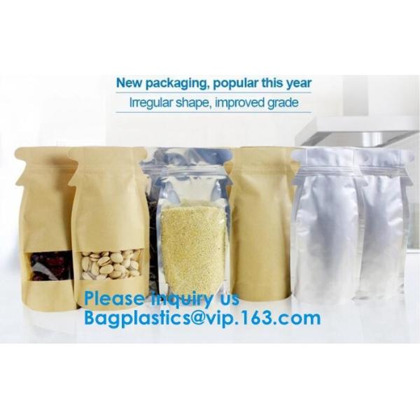 Customized Printing Laminated Material Food Grade Packaging Aluminum Foil Food Packing Bags With Zip Lock bagease, pack