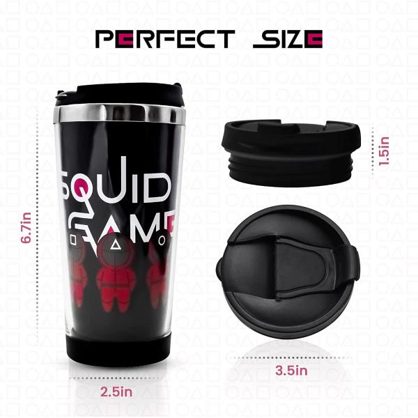 14oz Squid Game Drinkware Bottle Vacuum Insulated Tumbler Double Wall Travel Coffee Mug