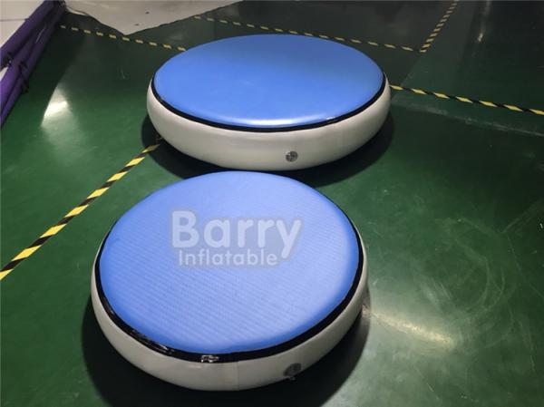 Tapis gonflable bleu rond de gymnastique de voie d'air DWF + matériel de 1.2mm Platon