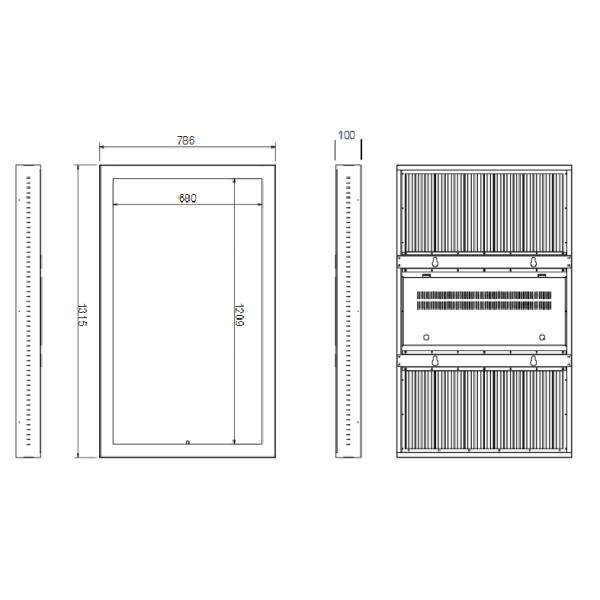 55-дюймовый наружный LCD без вентилятора с цифровыми вывесками IP65