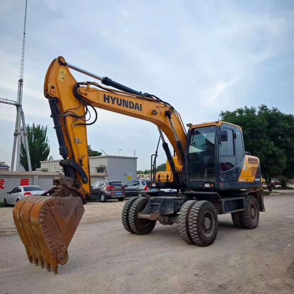 Hyundai 150W-9 Used Excavators  15tons Large Hydraulic Wheel Excavator Digger 