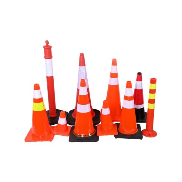 50cm Laranja / Azul / Verde PVC EVA Cone Direcional de Tráfego Para Segurança Rodoviária