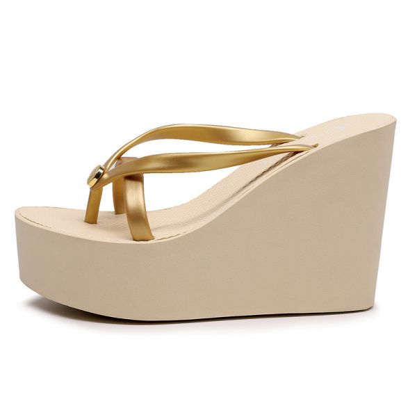 Tongs compensées personnalisées pour femmes, sandales d'été pour la piscine, adaptées à l'eau