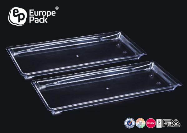 Square Disposable Dessert Dishes Big Tray Plastic Plate For Party / Wedding