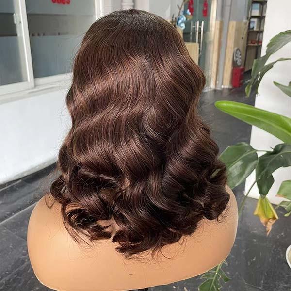 ODM Human Hair Lace Wig Wet Wavy Short Bob Closure Wigs for Women