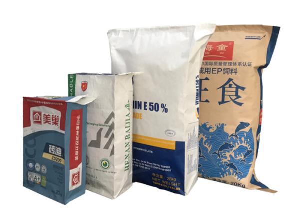 25kg 20kg Multiwall Kraft Paper Bags Food Grade Potato Flour Sugar Packaging