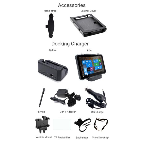 2.4G 5.8G Dual Frequency Rugged Tablet PC with Waterproof IP67 and 8500mAh Battery