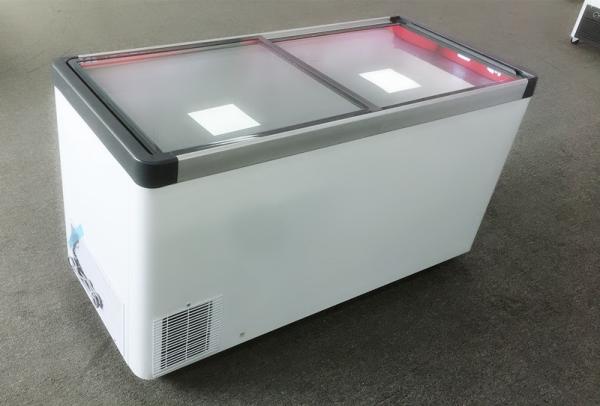 Supermarket large capacity chest freezer island freezer ice cream display freezer with sliding glass door