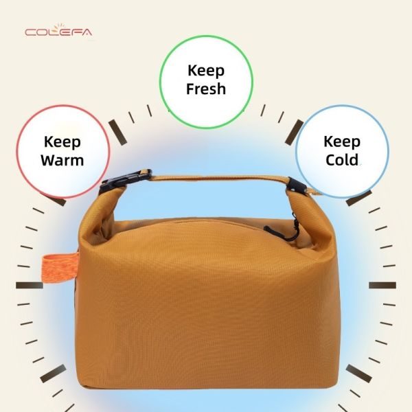 Oxford Fabric Minimalist Buckle Insulated Lunch Bag Picnic Day Carrier Thickened Waterproof Oil-Resistant Insulated Bag in Stock