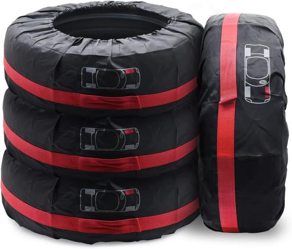 Tire Cover, Seasonal Tire Totes,Polyester Wheel Tires Storage Bags, Waterproof Dustproof Wheel Covers Fit for 16-20