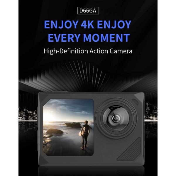 Wireless Selfie 1080P Sports Camera 400mAh Dual Screen Action