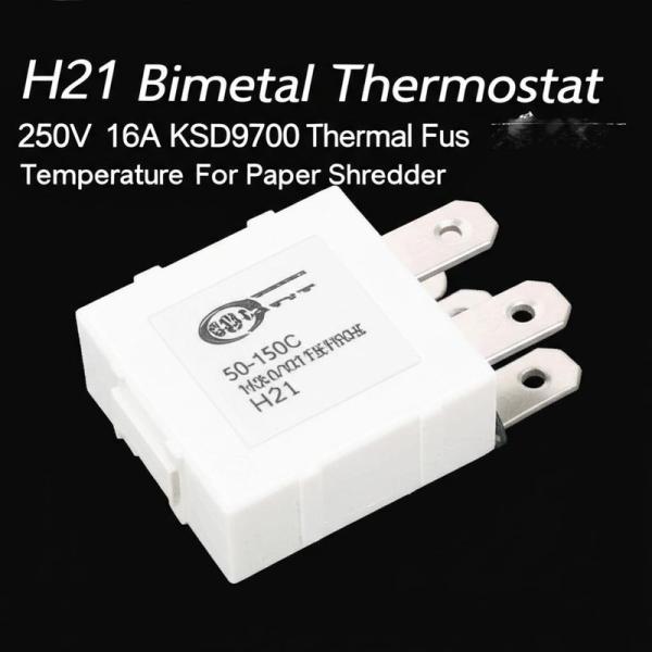 H21 Bimetal Thermostat 250V 16A 50-150C KSD9700 Thermal Fuse Temperature Switch For Paper Shredder