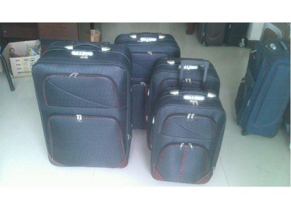 20 / 24 Inch Eva Trolley Luggage On Two Wheels , 600DTWILL Fabric Suitcase With 170T Lining