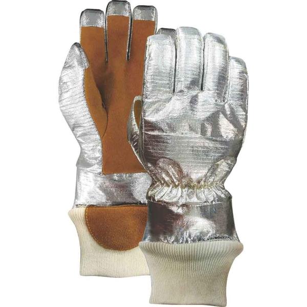 Résistance de larme de lutte contre l'incendie en cuir de gants de proximité de peau de vache flexible