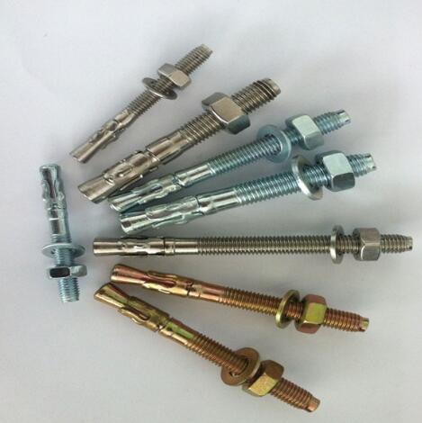 Wedge Anchor Carbon Steel Hex Socket Head Bolt M10 Size Zinc Plate Surface