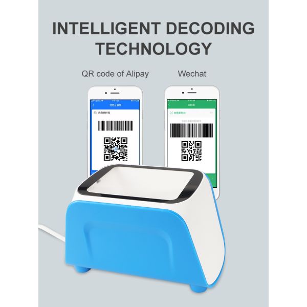 USB Desktop QR Code Scanner IP54 Barcode Scanner Box High Speed For Supermarket