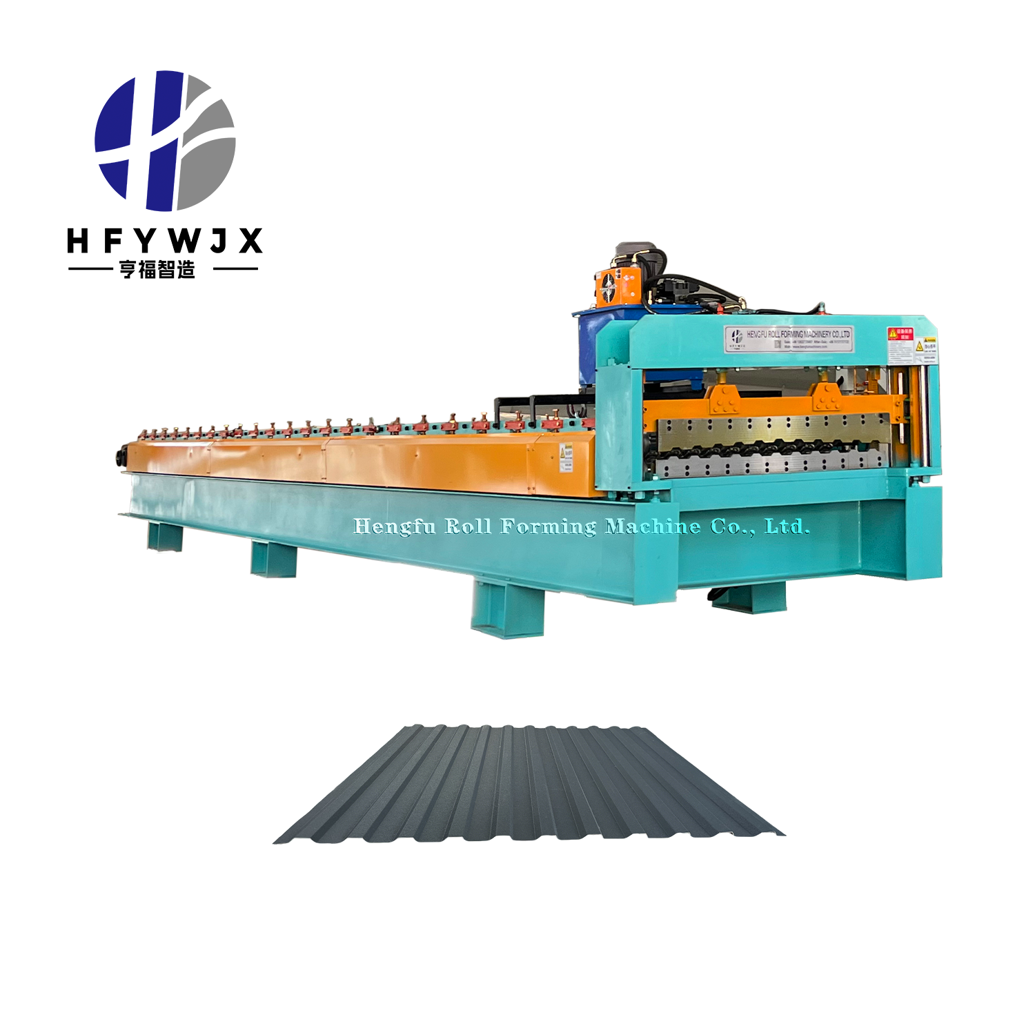 High Speed 30m/min C16 Roof Panel Roll Forming Machine with Double Linear-Guide Hydraulic Cutting and 23 Rows Rollers