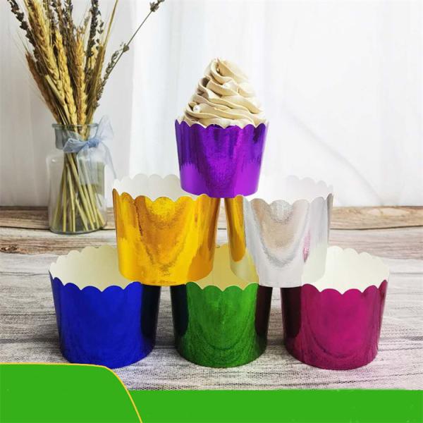 Food Grade Sustainable Aluminum Foil Cupcake Baking Cups