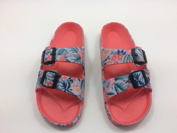 Flower Patterns EVA Kids Biken Slippers Flat Beach Shoes Toddler Slipper