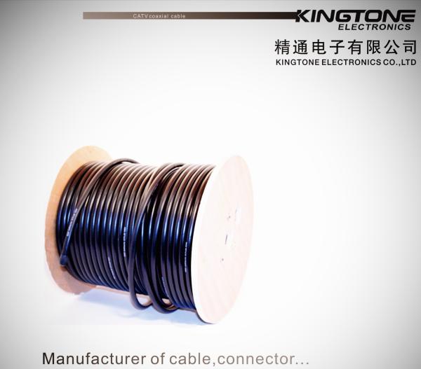 75 Ohm Dual RG6 Coaxial Cable with Messenger CE Standard for CCTV CATV Transmission