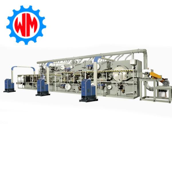 600pcs/Min Design Speed Baby Diaper Production Line 97% Qualified Rate 205KW Installation Capacity