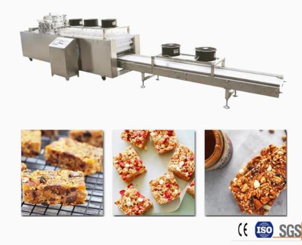 Stainless Steel Peanut Chikki Machine / Cereal Candy Bar Cutting Line