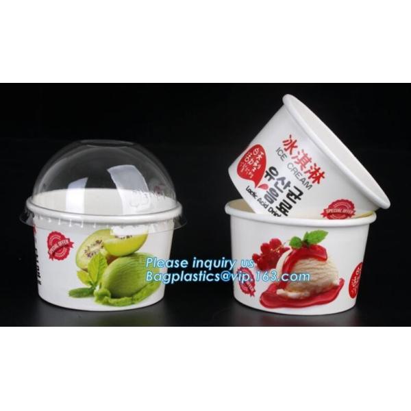 Customized compostable biodegradable 12 oz dessert icecream ice cream cup with lid for ice cream icecream bagease packa